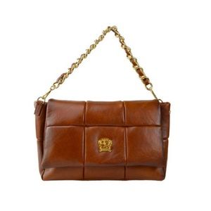 Pratesi Quilted Aged Leather Chain Shoulder Bag NWT